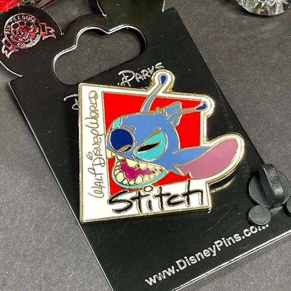 Disney Stitch Trading Pin Signature Square Lapel Pin Brooch Badge Accessories - Picture 4 of 5